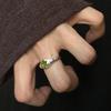925 Sterling Silve Green Crystal Geometry Ring Square Retro Sweet Jewelry Birthday Gift Dropshipping
