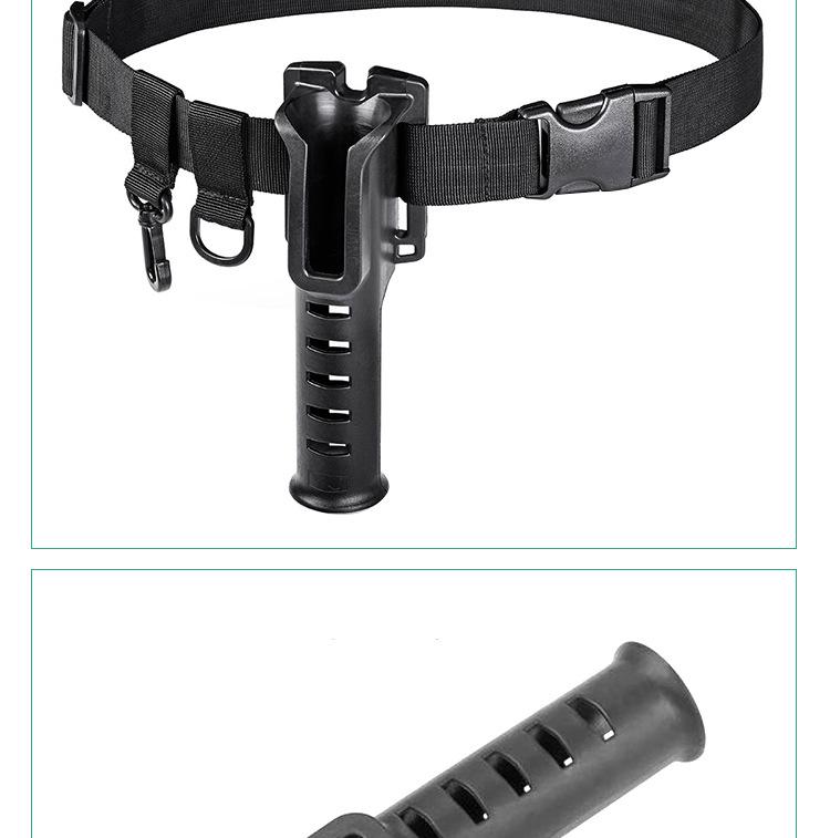 Portable Fishing Rod Waist Belt Holder - Lure Support for Rock Fishing