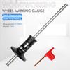 Wheel Marking Gauge High Precision Woodworking Marking Scriber Kit Wood Marking Tool with Laser Scale Solid Metal Bar Carpenter