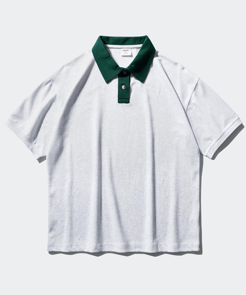 PERSTEP Nomad Collared Short Sleeve White Oatmeal Hyst4555