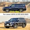 Car TPU/Glossy Mirror Pillar Post Cover Door Trim Window Molding Stickers Plate 8pcs For Lexus LX570 LX 570 2015 2016 2017-