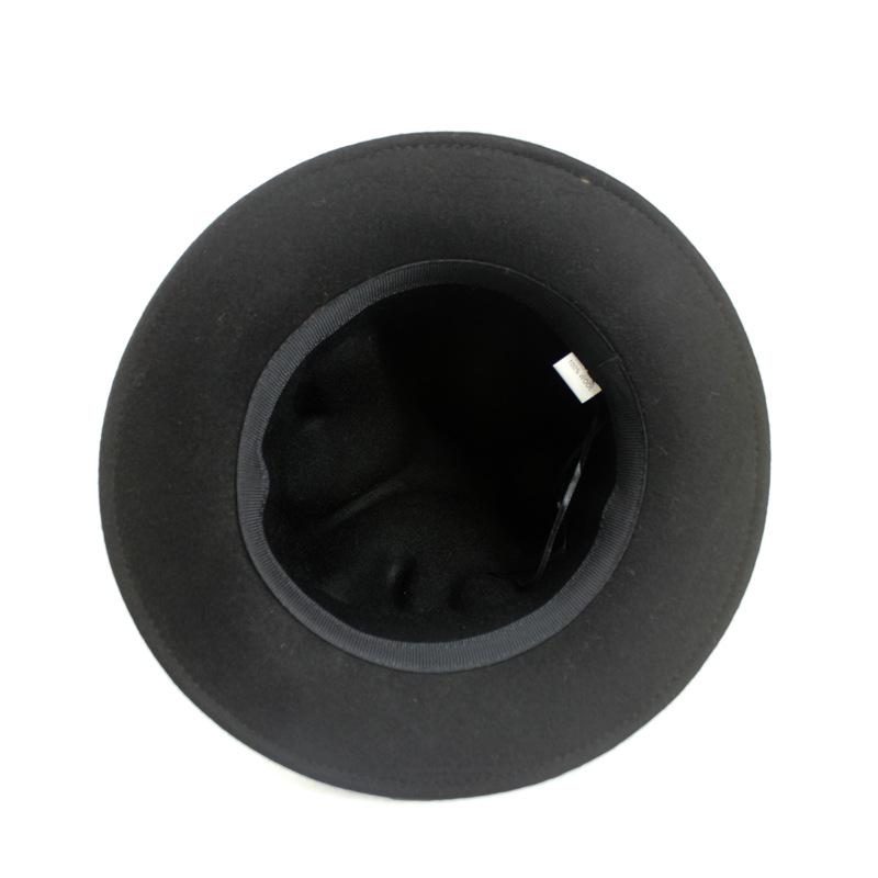 Cappello a punta da strega in lana in stile britannico per autunno e inverno:  alla moda, alte, design roccia vulcanica jazz