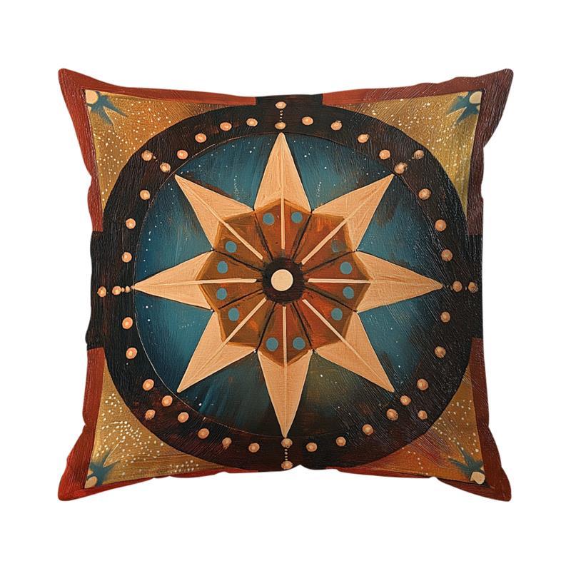 Retro Moroccan Style Cushion Pillowcase Printed Polyester 45X45Cm Throw Pillowcover Decorative Sofa Cushion Pillowslip Decor