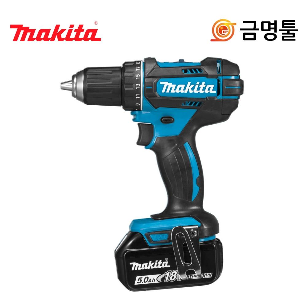 

Аккумуляторная дрель Makida DDF482RTE 18 В 5,0 Ач 2 шт. 2-скоростной регулируемый сверлильный патрон 13 мм