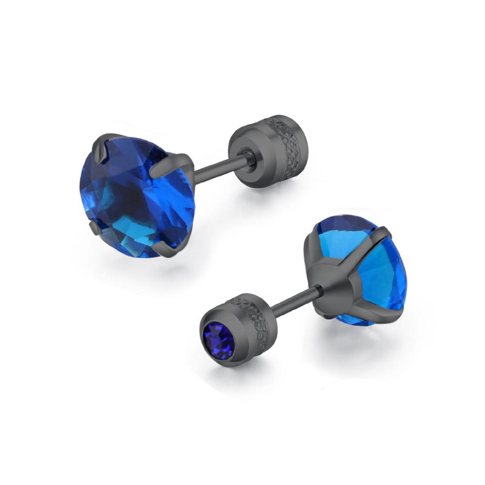 1 Piece Medical Stainless Steel Crystal Zircon Ear Studs Earrings Tragus Cartilage Hypoallergenic Screws Piercing Zircon