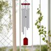 Square Wooden Hanging Tag Aluminum Tube Wind Chime 6 Metal Tubes Study Window Sill  Balcony Corridor Courtyard Hanging Decor