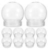FOMIYES 20 Pieces Transparent Snow Globes with Caps for Craft Plastic Sky Globes Screw-Off Making, Multi-Purpose