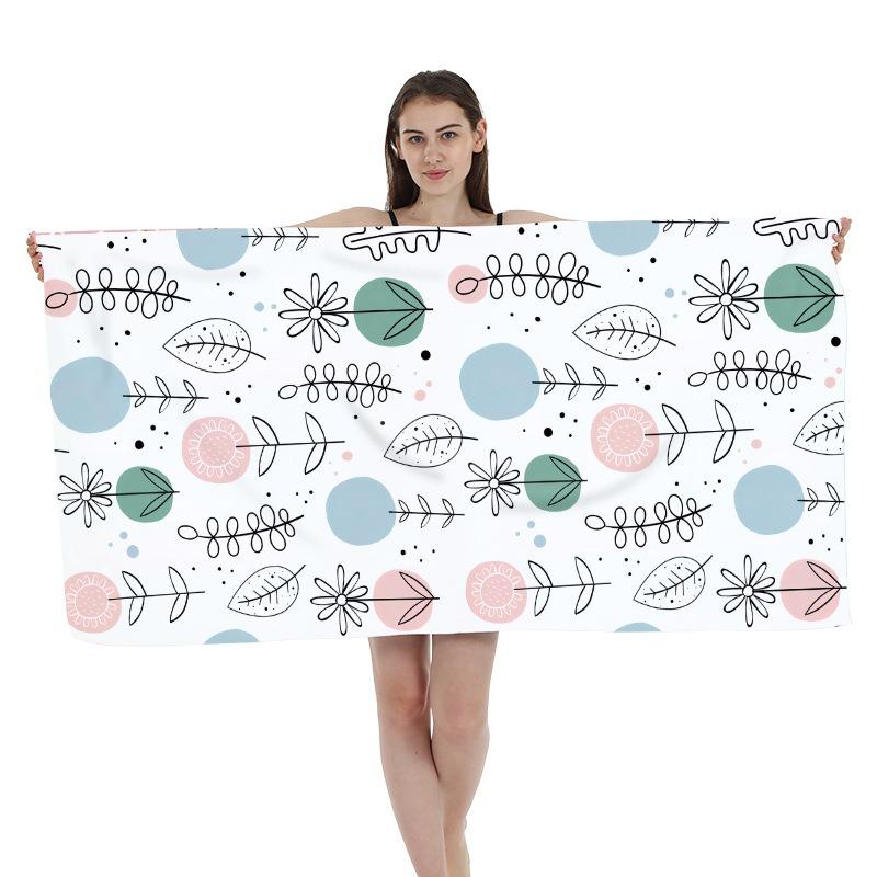 Classic Leopard Print Beach Towel Polyester Quick Dry Sand Free Swim Bath Towel for Women Sexy Animal Pattern Summer Pool Travel