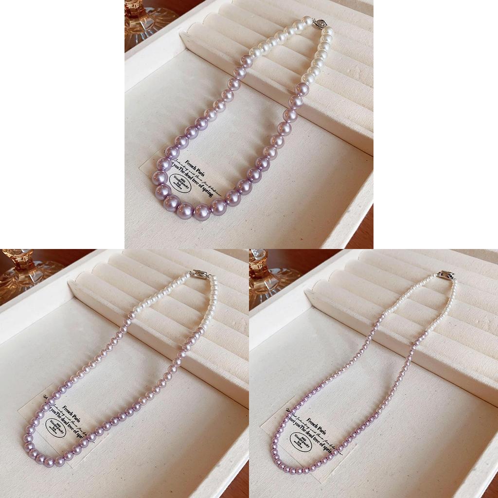 Vintage French Pearl Necklace Geometric Style For Women Elegant Jewelry Accessory