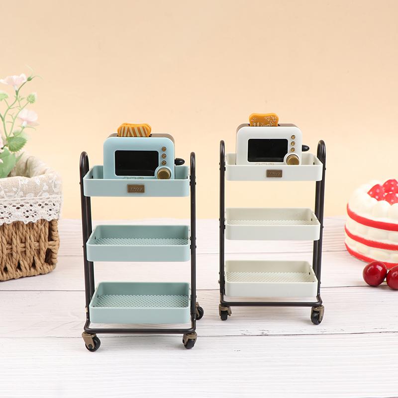 Doll House Home Furnishings Mini Kitchen Rack Movable Electrical Rack