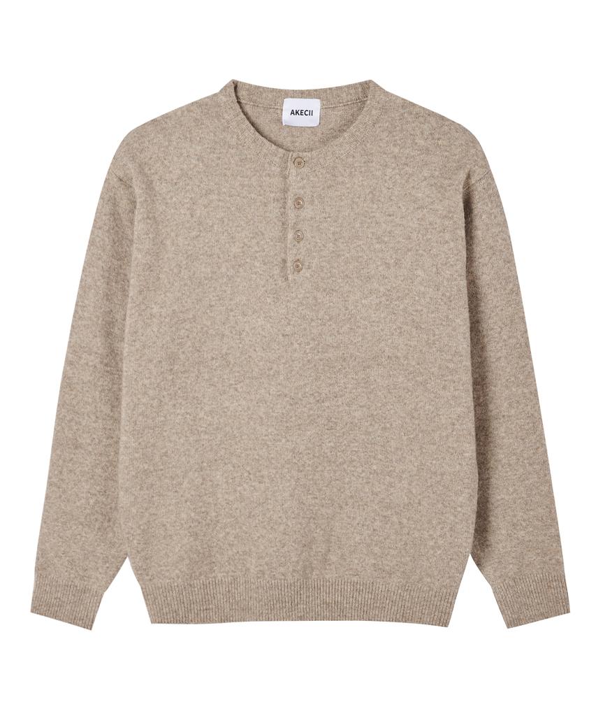 Akesi Marc Henley Neck Knit_Mocha