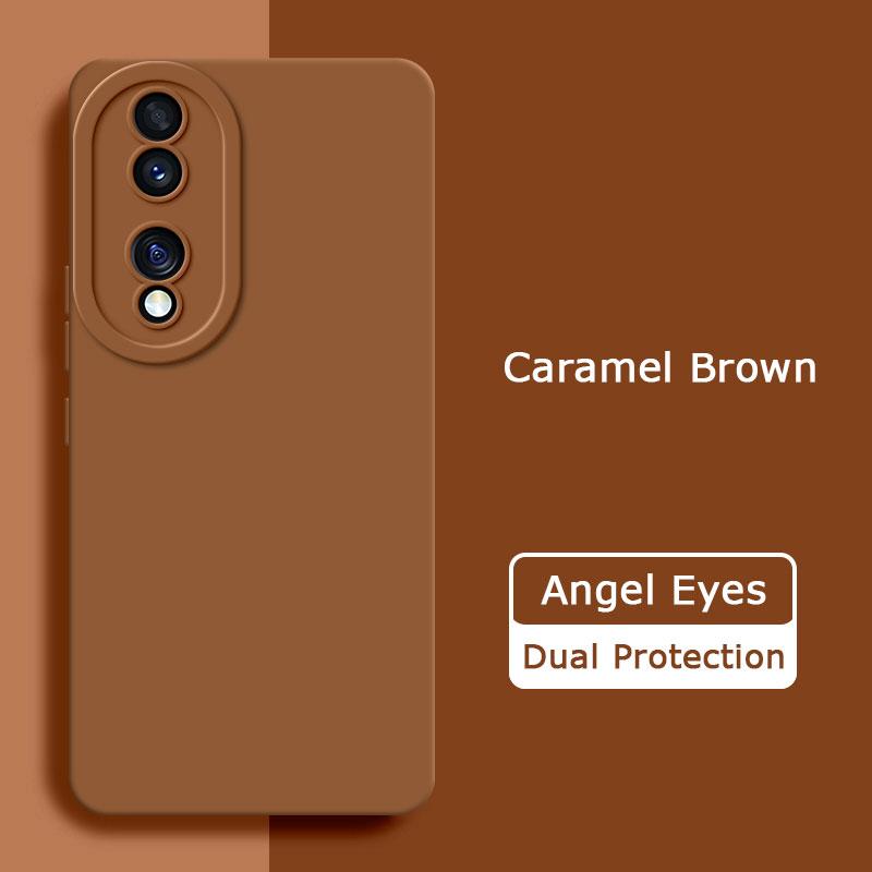 Angel Eyes Square Liquid Silicone Phone Case for Honor 70 Pro Plus 360 Protective Soft Shockproof Cover Honor70 70Pro Luxury Bag
