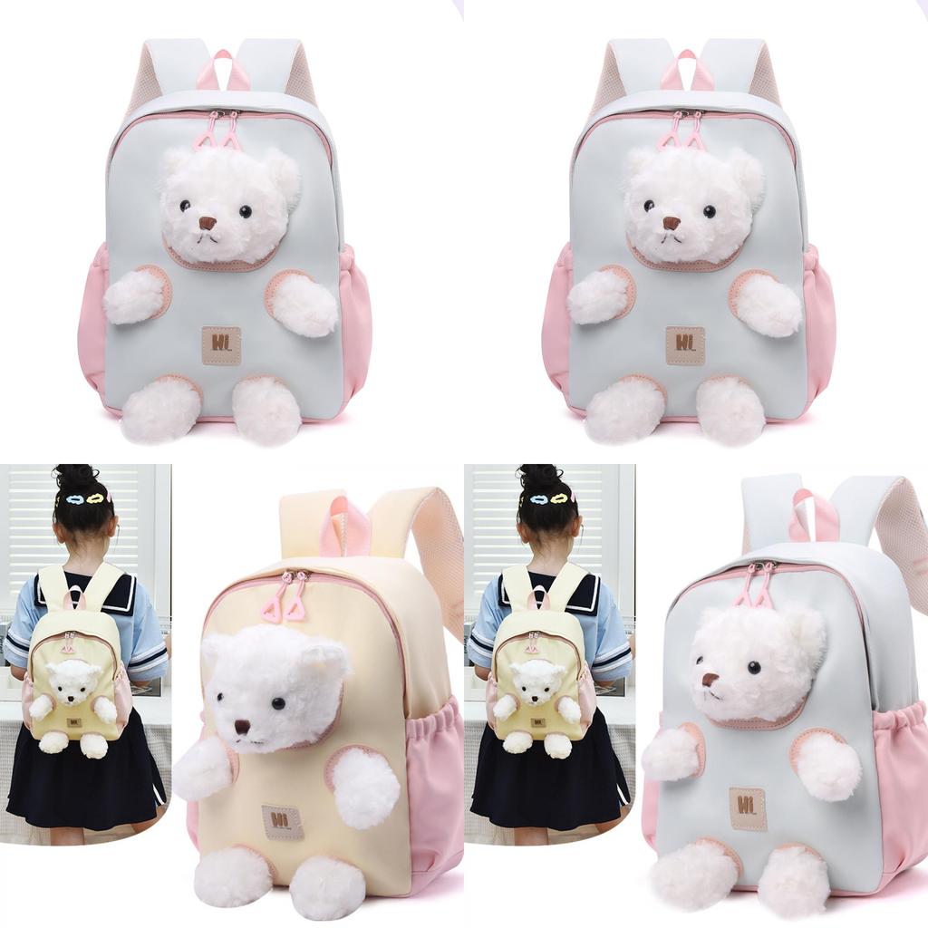 Preschool Kids Backpack With Soft Plush And Functional Baggage For School Use