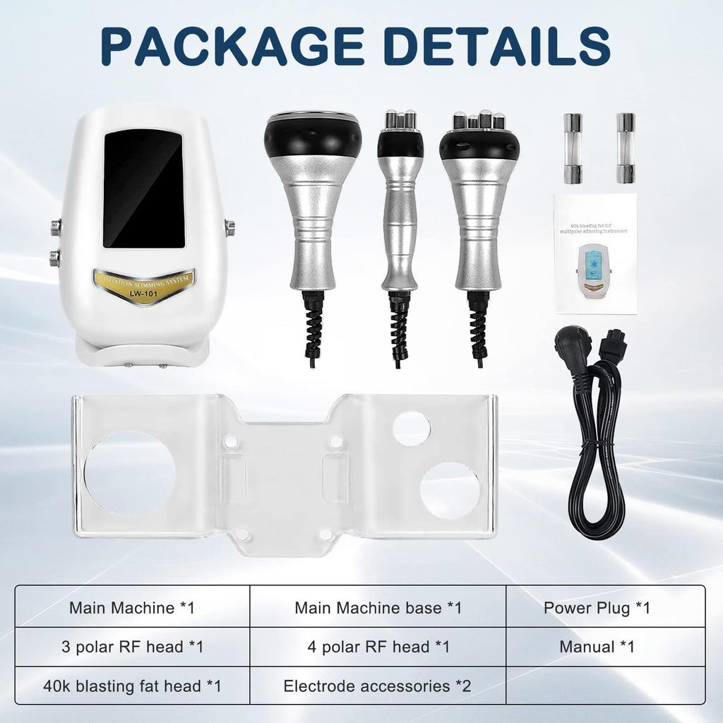 Multi-functional Body Sculpting Tool: Hospital-grade RF Shaping, Fat-burning, 40K Cavitation Beauty Device