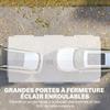 Car Shelter Tent Garage UV30+ Protection Adjustable Height 6 Windows And Mosquito Net 3x6m White
