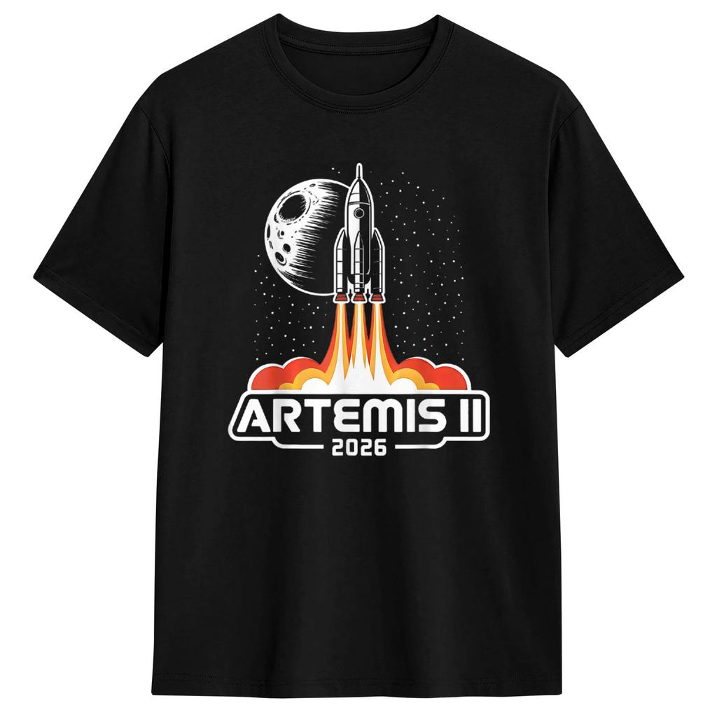 2026 Artemis 2 Back To The Moon TShirt Unisex and Women Summer Cotton Clothing Fashion Round Neck Short Sleeved Tee Streetwear