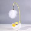 Cat Teaser Stick with Bell Removable Turntable Interactive Toy Easy to Clean for Indoor Kittens Pet Playtime Fun