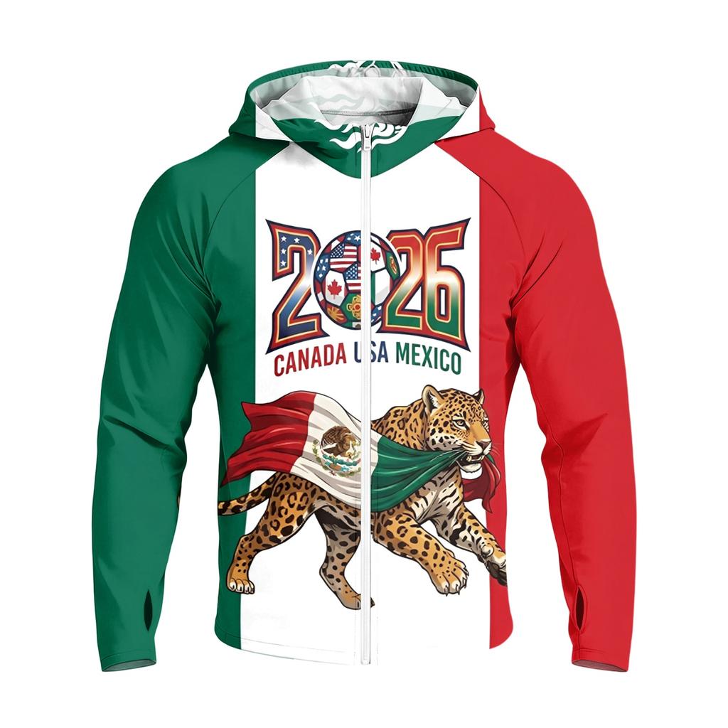 Men's Raglan Hooded Long Sleeve Jacket, Lightweight Casual Soccer Print Coat - Outdoor Sports, Travel, Daily Wear, Versatile Breathable Soft Jacket