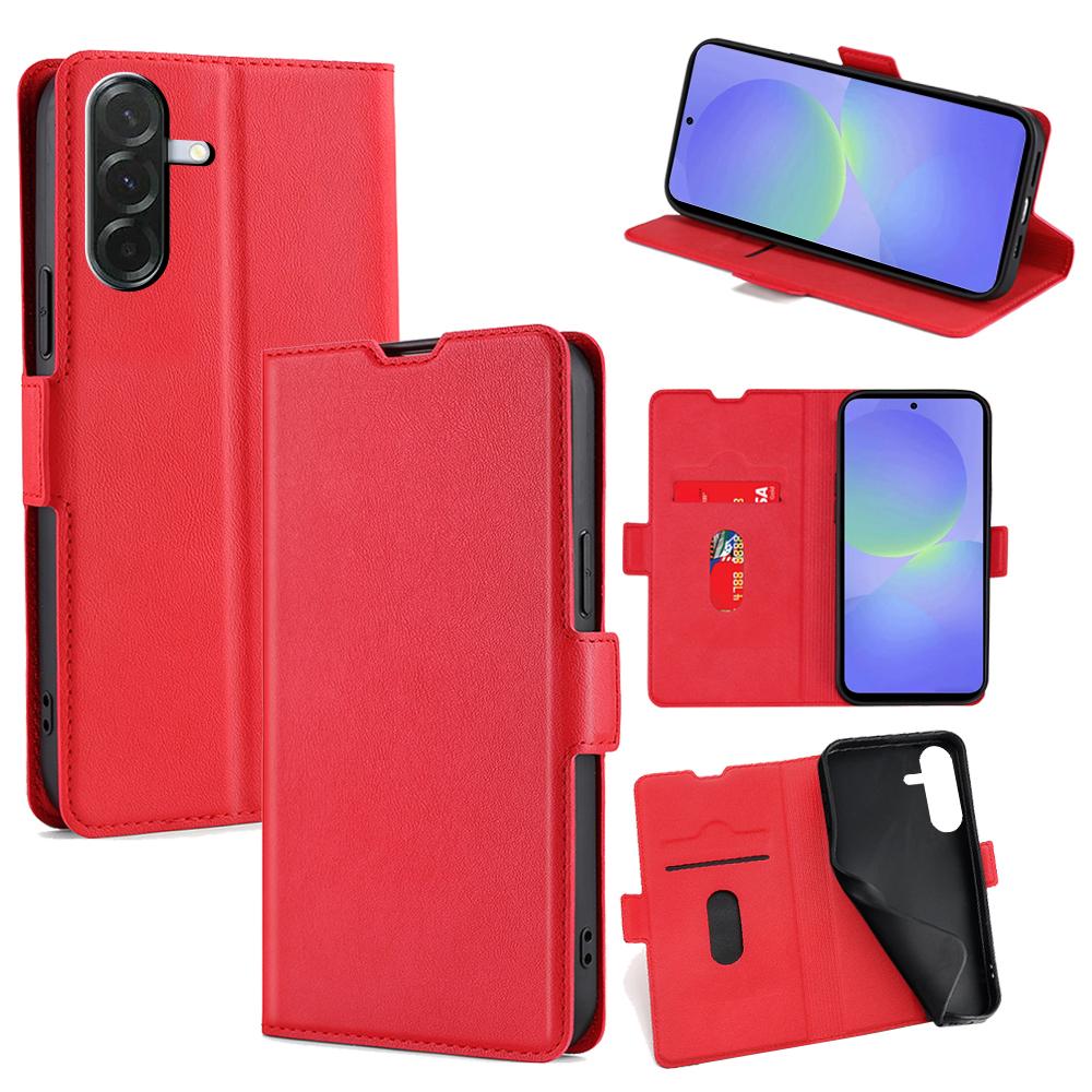 

For Samsung Galaxy A36 5G Case Card Holder PU Leather Phone Cover Red
