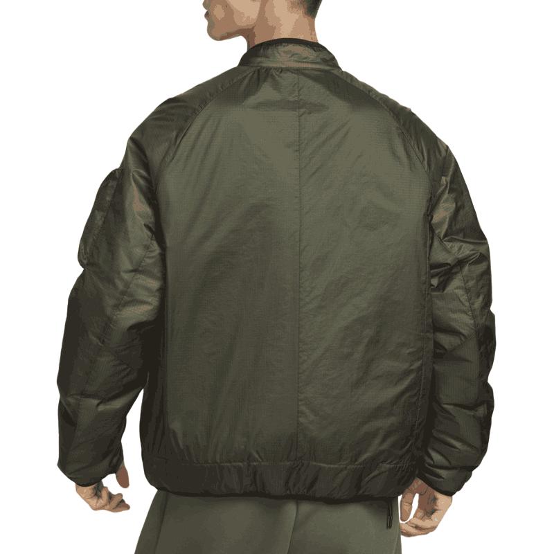 Nike Solid Color Zipper Pocket Casual Warm Loose Cotton Jacket Men Jackets Khaki-Green FB7859-325