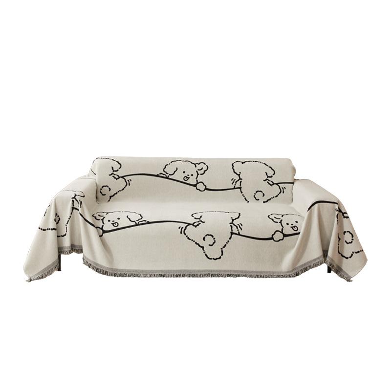 BEPAN 1PC Sofa Towel Cartoon Sofa Cover Nordic Simple Modern Four-season Chenille All-inclusive Blanket