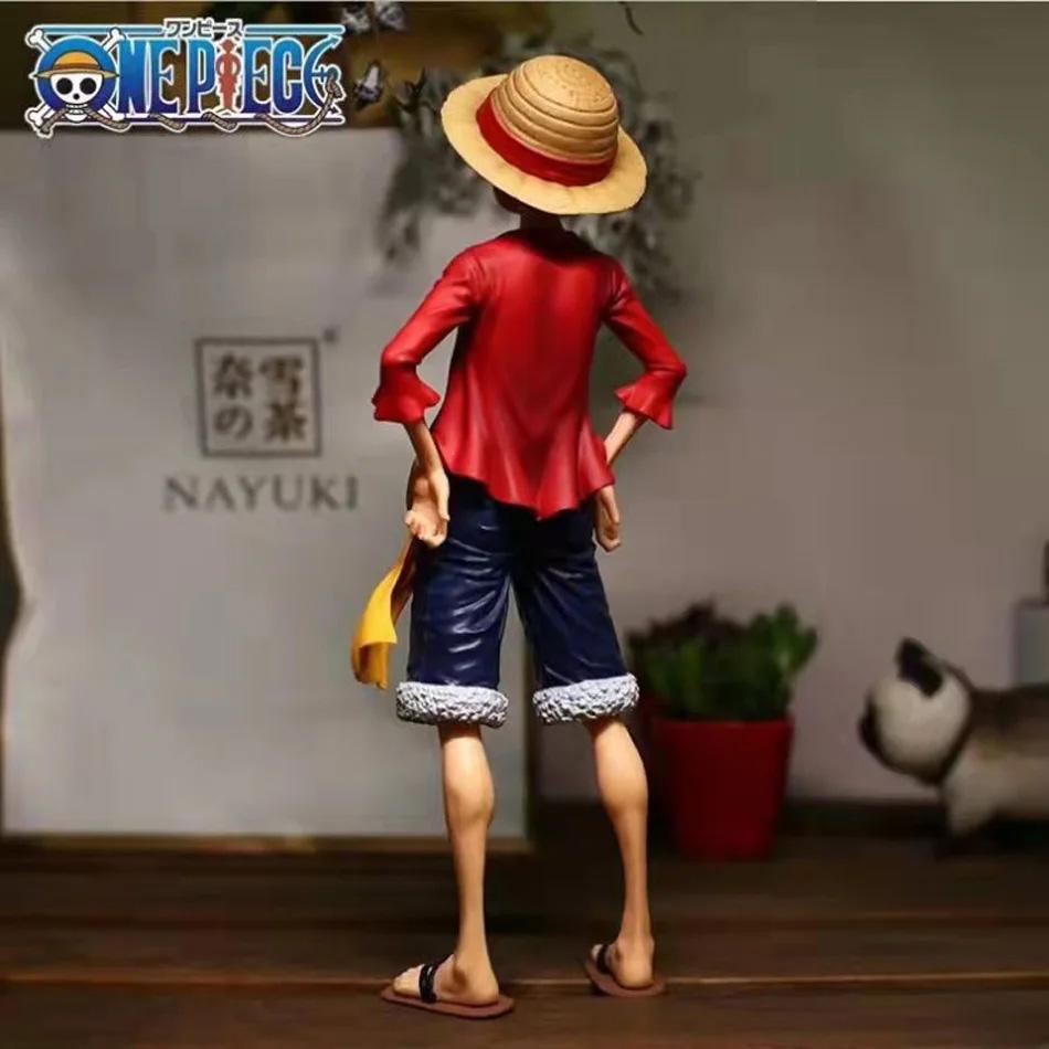In Stock Original 28cm One Piece Anime Figure Confident Smiley Luffy Three Form Face Changing Doll Action Figurine Model Toy Kit