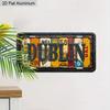Vintage Dublin Collage Aluminiumschild 12''×6'', Retro Wandkunst für Zuhause Balkon Innenhof, Ideales Geschenk für Irland Reisefans