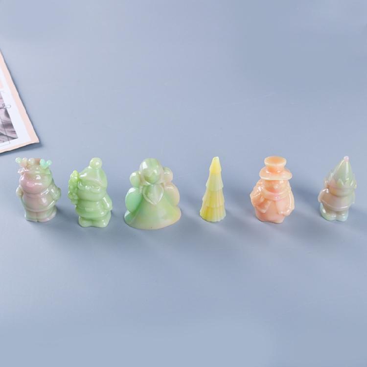 6 Styles Christmas Ornament Decoration Mold for Resin Casting Jewelry Making