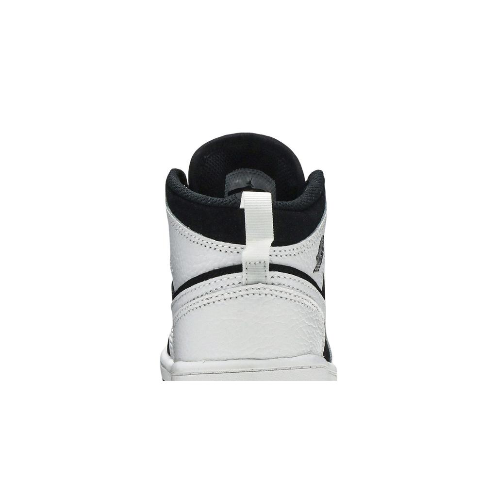 Air Jordan 1 Mid PreSchool 'Tuxedo' (Unisex) White / Black-White Kids' Basketball Shoes 640734 113