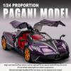 1/24 Alloy Die-casting Metal Pagani Huayra Dinastia Car Model Toys with Sound and Light Functions,Pull Back,Adults and Children Are Suitable for Gifts