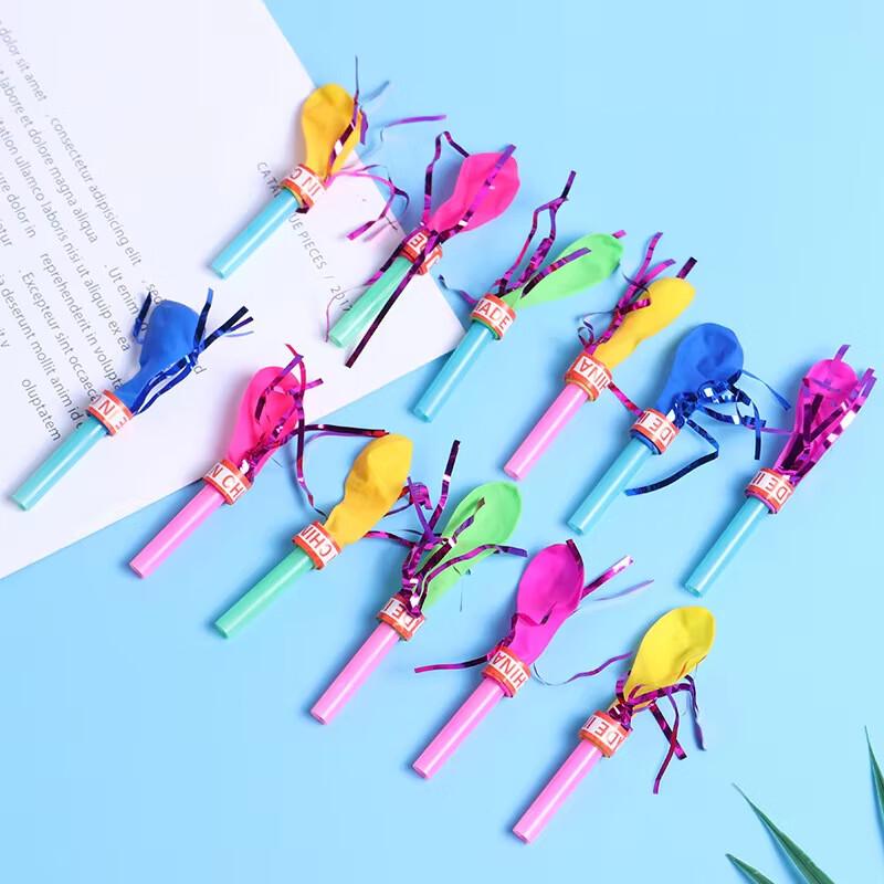 Jiani Bear Mixed Whistle Balloons - 10-Pack Set (500 Balloons)