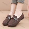 Winter Slip On Thick Plush Flats Shoes for Women Comfort Warm Casual Flat Non-slip Cotton Shoes Woman Solid Color Soft Sole Shoe