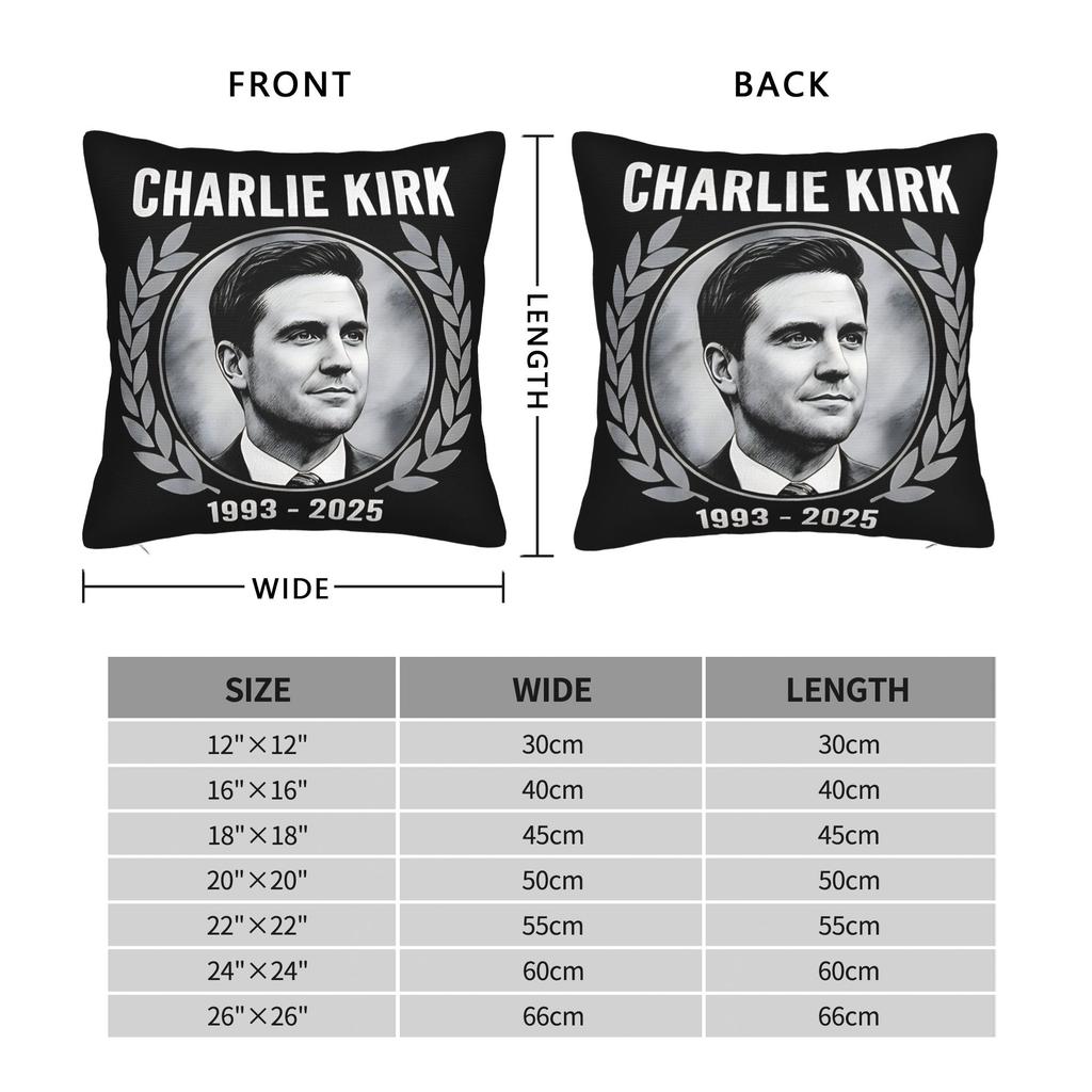 Pillow Cover Charlie Kirk Cute Funny Pillow Case For Office Car Home Decor Pillowcases