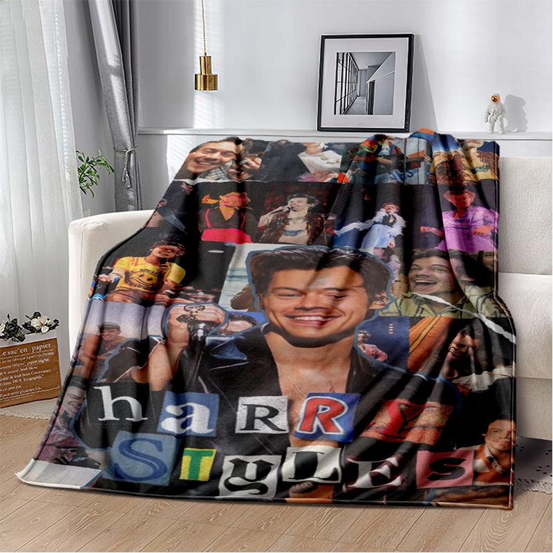 29 Style H-Harry Styles Singer Star Soft Flannel Blanket for Beds Bedroom Sofa Picnic,Throw Blanket for Leisure Nap Gift