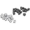 SELECOCO Dice Counter Token Dice 20 Pcs D6 Dice White +1/+1 Black - 1/-1 for 16mm MTG CCG (Plain)