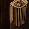 Beaded Decoration Shoulder Brooch Pin Metal Punk Style Shoulder Badge  Clothing Accessories
