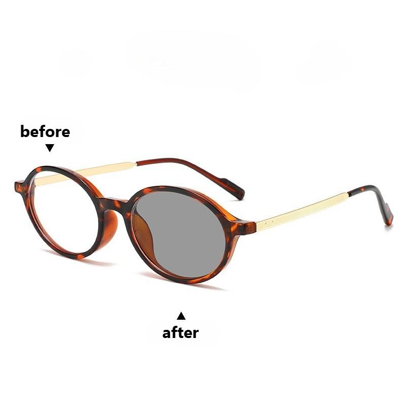 New Trendy Photochromic Myopia Glasses for Women Men Anti Blue Light Outdoor Color Changing Near Sight Eyeglasses Minus Diopter