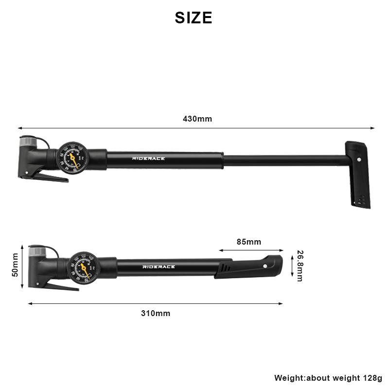 140PSI Bicycle Pump Tire Air Inflator Schrader Presta Valve Ball Needle Hose Portable MTB Bike Hand Pump Cycling Accessories