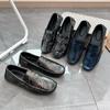 Men’s Moccasins Penny Loafer Driving Shoes Comfort Leather Flats Casual Slip On Plus Size Fashion Printing Shoes for Men