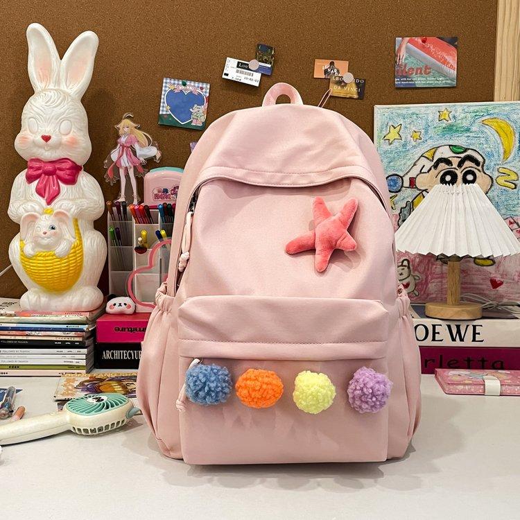 Schoolbag Japanese Ins Junior High School Student Schoolbag Simple and Versatile Cute Girl College Style Mini Lightweight Backpack