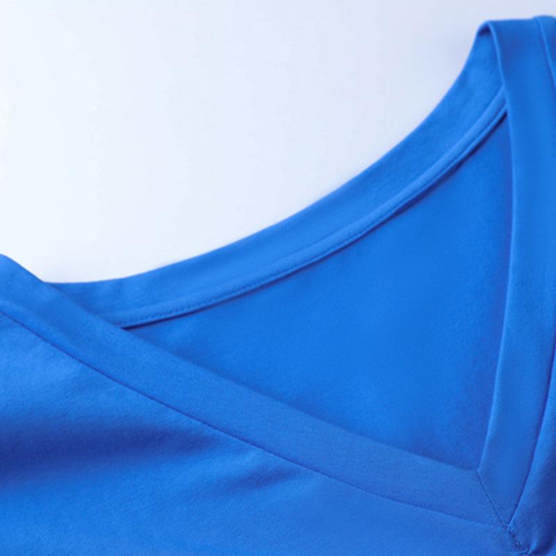 Summer V-Neck T-shirt Women Sexy Short Sleeved Loose Za Tops Tees Spring Korean New Femal Plus Size T Shirt Top