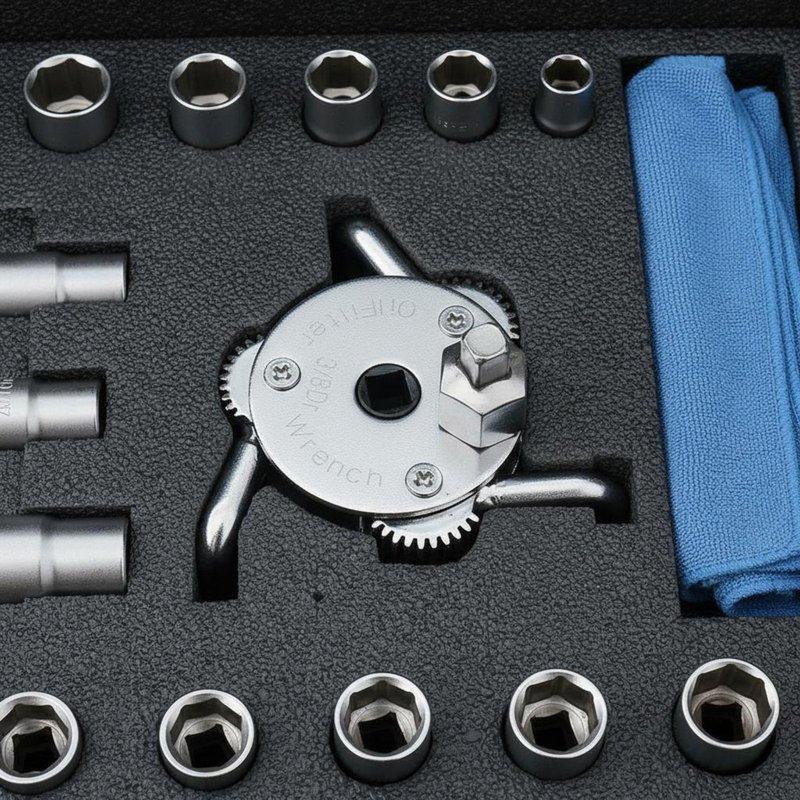 3-Jaw Oil Strainer Wrench Secure Grip 3 Jaw Oil Strainer Wrench Sturdy Duty Rust Resistant for Mechanics