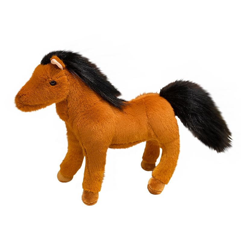 New Simulated Horse Plush Toy Pony Doll Home Decoration Zoo Event Gift Children's Doll