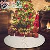 36 Zoll geflochtener Weihnachtsbaumrock, gestrickter Weihnachtsbaumrock, plissierter Weihnachtsbaumrock, Weihnachtsfeier-Dekoration, Geschenk-Baumrock