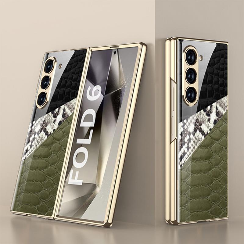 Nou pentru Samsung Galaxy Zfold6 5g Husă Telefon Pictură Creativă Hd Sticlă Securizată Lux Ușor Orificiu de Precizie Husă Protecție la Cădere