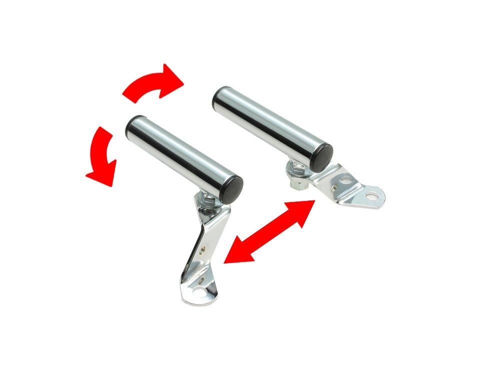 Hurricane HU1019C Clamp Bar, Outer Diameter 0.9 inches (22.2 mm), Effective Clamp Length 2.7 inches (68 mm), Chrome Plating, Universal