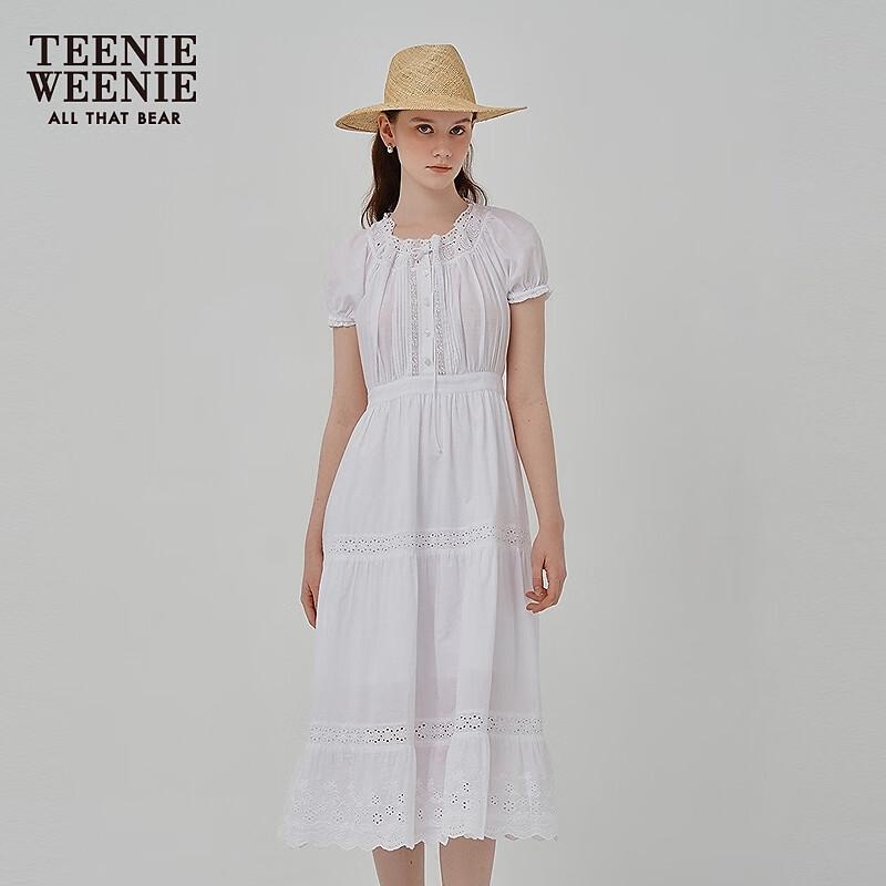 

Teenie Weenie Women s French Lace A-line Midi Dress 160/S