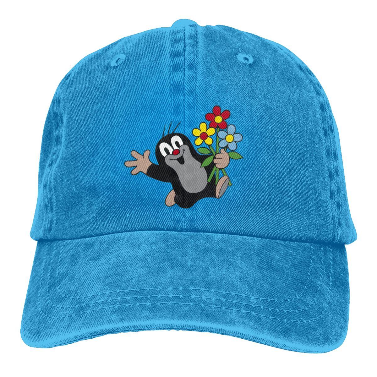 

Krtek The Mole Багатобарвний капелюх з гострою жіночою кепкою Happy Flower Персоналізовані капелюхи для захисту козирка One Size