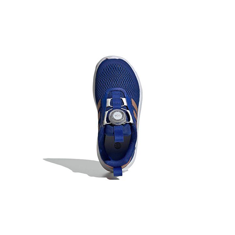Adidas Activeflex Boa 3.0 Fabric Durable Shock Absorption Rebound Low Top Running Shoes Kids Sneakers Blue Gold IG0583