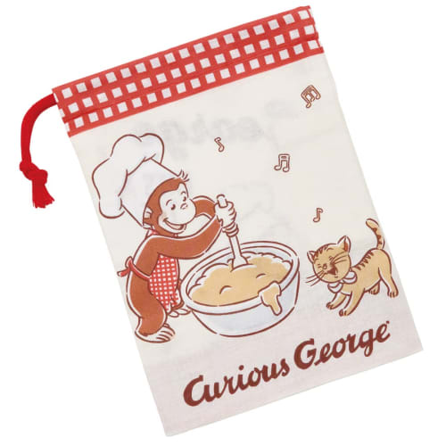 Skater Children's Cup Bag 21 X 15cm Curious George 23 Made In Japan KB62-A